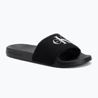 Ciabatte da donna Calvin Klein YW0YW01967 Monogram Logo 0GM black/bright white