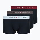 Boxer da uomo Tommy Hilfiger Trunk WB 3 pairs dark ash/brzy blue/rouge