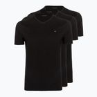 Maglietta da uomo Tommy Hilfiger Cotton V-Neck 3-pack nero/nero/nero