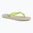 Infradito da donna Tommy Jeans Logo Summer white clay/lime essence