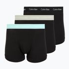 Boxer da uomo Calvin Klein 0000U2662G Trunk 3 pairs black in plume wb/black in misty sag