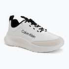 Scarpe da uomo Calvin Klein HM0HM02342 Light Eva Runn Essential Laceup Nylon Suede bright white/black