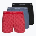 Boxer da uomo Calvin Klein LV00NB4727 Boxer Slim black/prep emblem goji berry/grisai