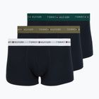 Boxer da uomo Tommy Hilfiger Trunk WB 3 pack nb//white/orna green/utility olive