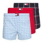 Boxer da uomo Tommy Hilfiger Woven Boxer Print 3 pack rwb foulard/med red/rwb w chck