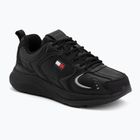 Scarpe da uomo Tommy Jeans Runn Leather triple black