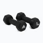 manubri adidas 2x1 kg nero ADWT-10001