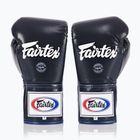 Fairtex Pro Competition Pollice bloccato Guantoni da boxe in pelle blu