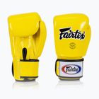 Guantoni da boxe gialli Fairtex Universal "Tight-Fit" Design