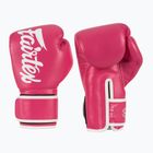 Guanti da boscaiolo Fairtex in microfibra rosa/bianco