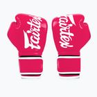 Guanti da boscaiolo Fairtex in microfibra rosa/bianco
