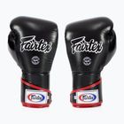 Guantoni da boxe Fairtex Stylish Angular Sparring - Pollice bloccato nero/bianco/rosso