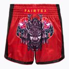 Pantaloncini da boxe Fairtex per bambini BSK2108 'Silent Warrior' rosso