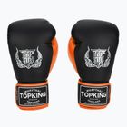 Top King Reborn Guantoni da boxe in pelle nera/arancione