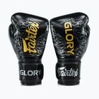 Guanti da boxe Fairtex Glory Kickboxing Competition Training Nero/Argento