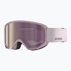 Maschera da sci Atomic Savor M Stereo gull gray/purple stereo