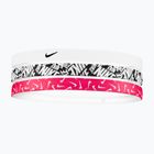 Fasce Nike stampate 3 pezzi bianco/rosa/ nero