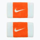 Polsini Nike Swoosh Doublewide 2 pezzi blu ghiacciaio/arancio sicurezza/blu ghiacciaio