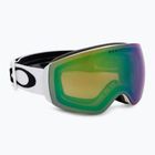 Oakley Flight Deck M bianco opaco/prizm snow jade iridium occhiali da sci