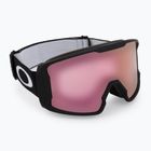 Oakley Line Miner M nero opaco/prizm snow hi pink iridium occhiali da sci