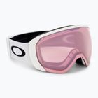 Oakley Flight Path L bianco opaco/prizm snow hi pink iridium occhiali da sci