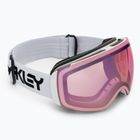 Oakley Flight Deck M factory pilot white/prizm snow hi pink iridium occhiali da sci