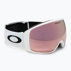 Occhiali da sci Oakley Flight Tracker L bianco opaco/primo oro rosa iridium