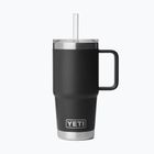 Borraccia termica YETI Rambler Straw 739 ml black