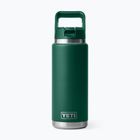 Borraccia termica YETI Rambler Straw 769 ml black forest green