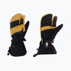 Lenz Heat Glove 8.0 Finger Cap Lobster nero/giallo guanto da sci riscaldato