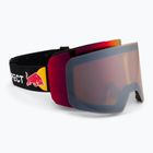Occhiali da sci Red Bull SPECT Line nero/marrone con specchio rosso/neve torbida