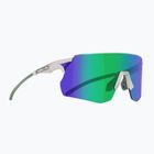 Occhiali da sole Red Bull SPECT Ruffy IB matt metallic light grey/green with green mirror