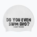 Cuffia da nuoto Funky Trunks Silicone white swim bro