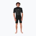 Uomo Rip Curl Omega 2mm Back Zip Springsuit Swim Foam Nero