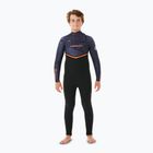Rip Curl Flashbomb 4/3 mm Chest Zip viola notte schiuma nuoto bambini
