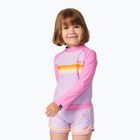Gilet Rainbow Tide Rash Vest a manica lunga Rip Curl per bambini rosa brillante