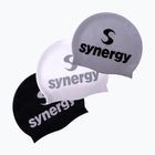 Cuffia da nuoto Synergy Silicone Swim Cap 3 pcs. black/silver/white