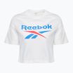 Reebok Identity Big Logo Crop Tee donna bianco/corallo/blu