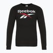 Felpa Reebok Identity Big Logo Fleece Crew uomo nero/bianco/rosso vettoriale