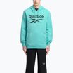 Uomo Reebok Identity Big Logo Felpa con cappuccio in pile ai aqua