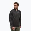 Felpa in pile da uomo Patagonia Better Sweater 1/4 Zip nero