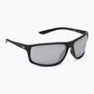 Occhiali da sole da uomo Nike Adrenaline nero/grigio opaco con specchio d'argento