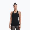 Canotta da allenamento Under Armour donna HG Armour Racer Tank nero/argento metallico