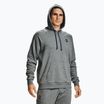 Felpa da uomo Under Armour Rival Hoodie grigio pece chiaro/onyx bianco