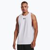 Under Armour Baseline Cotton Tank maglia da basket da uomo bianco/nero/nero