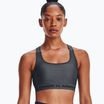 Reggiseno fitness Under Armour Crossback Mid grigio pece/grigio pece/nero