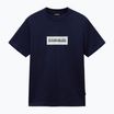 Maglietta Napapijri S-Box Logo uomo blu marine