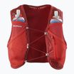 Salomon Active Skin 4 set rosso dalia/gilet da corsa ad alto rischio