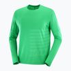 Salomon Sense Aero Tee GFX Uomo manica lunga da running parrocchetto/menta cipollina