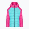 Piumino Columbia Powder Lite da bambino con cappuccio geyser/ghiaccio rosa